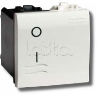 Выключатель двухполюсный белый 2 мод