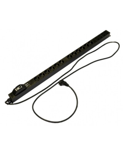 Блок розеток Hyperline (SHE-12SH-4IEC-BF-2.5EU) в Якутске Блоки розеток Pintop.ru